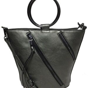 Joe’s Jeans “Harley” dark pewter handbag